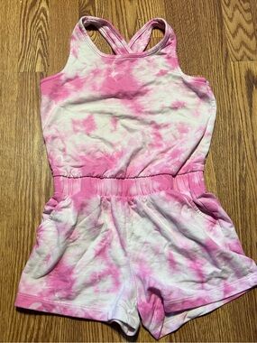 More than magic - Girls Pink Tie-Dye Romper Shorts size medium (7/8)